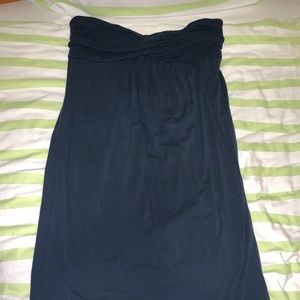 J Crew Navy Empire Waist Strapless Short Dress L